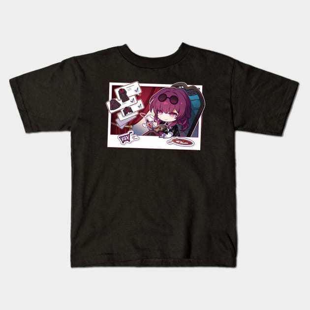 Honkai Star Rail Chibi Kafka Coats Kids T-Shirt by HoyoStan